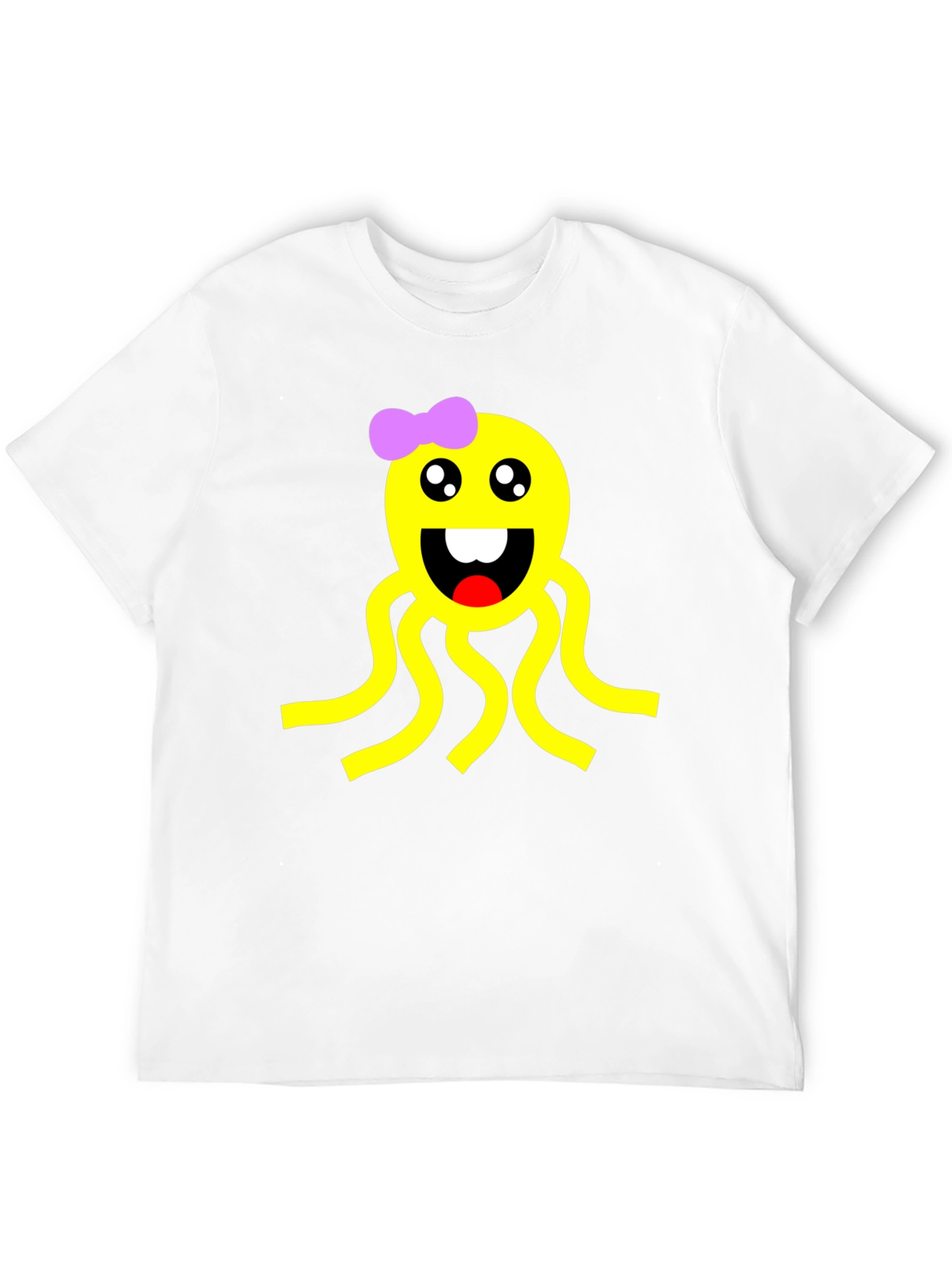 Cute Octopus Graphic Black T-Shirt