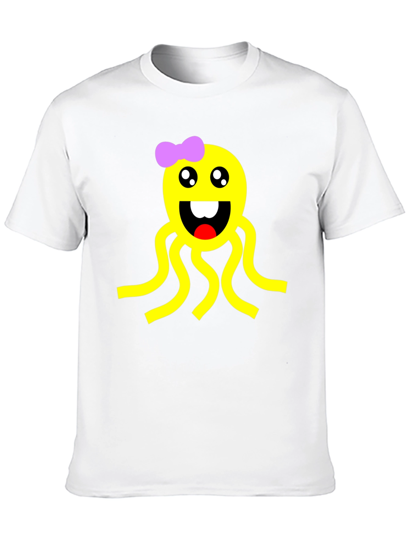 Cute Octopus Graphic Black T-Shirt