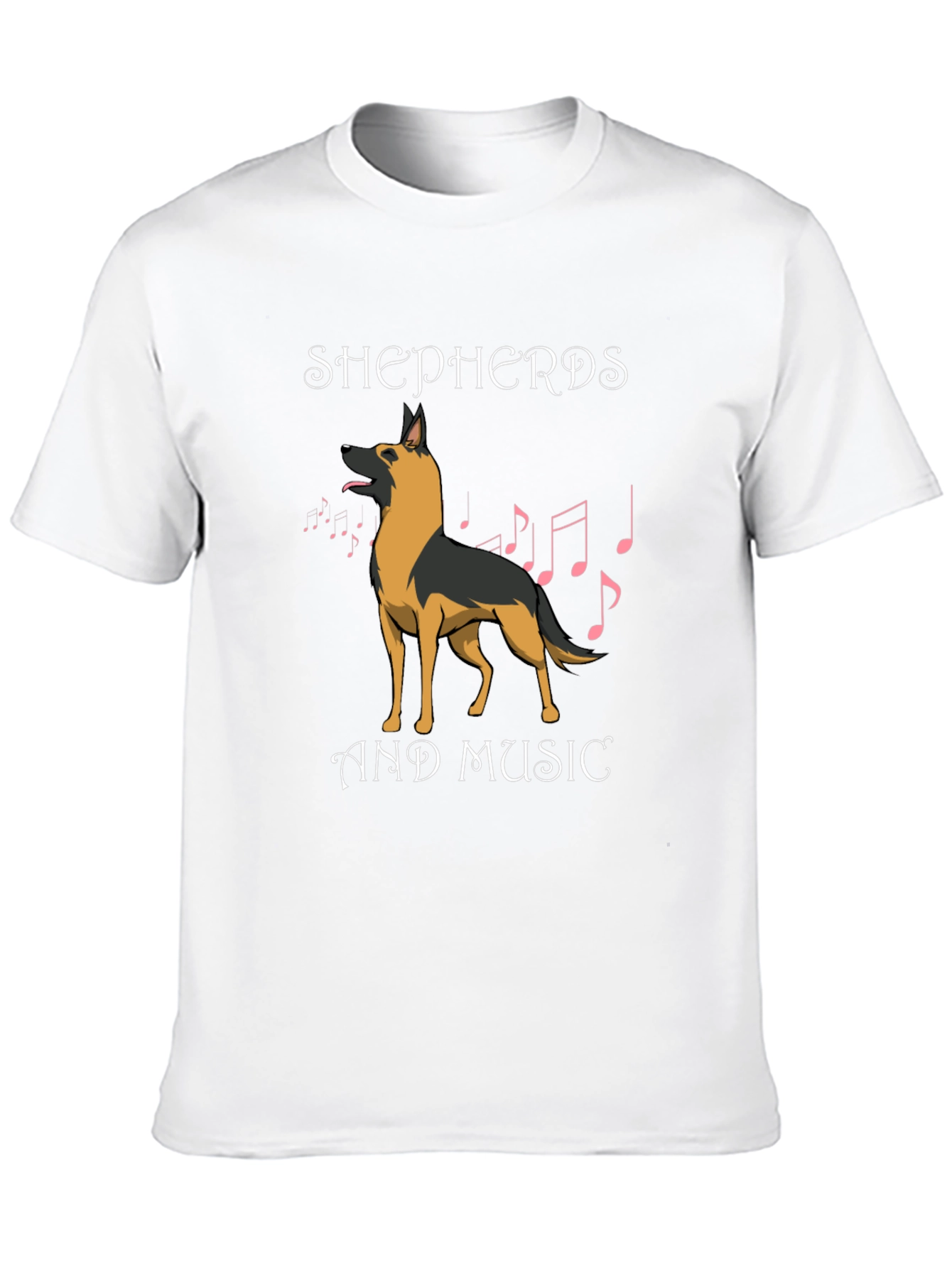 Shepherds and Music T-Shirt - Dog Lover Tee
