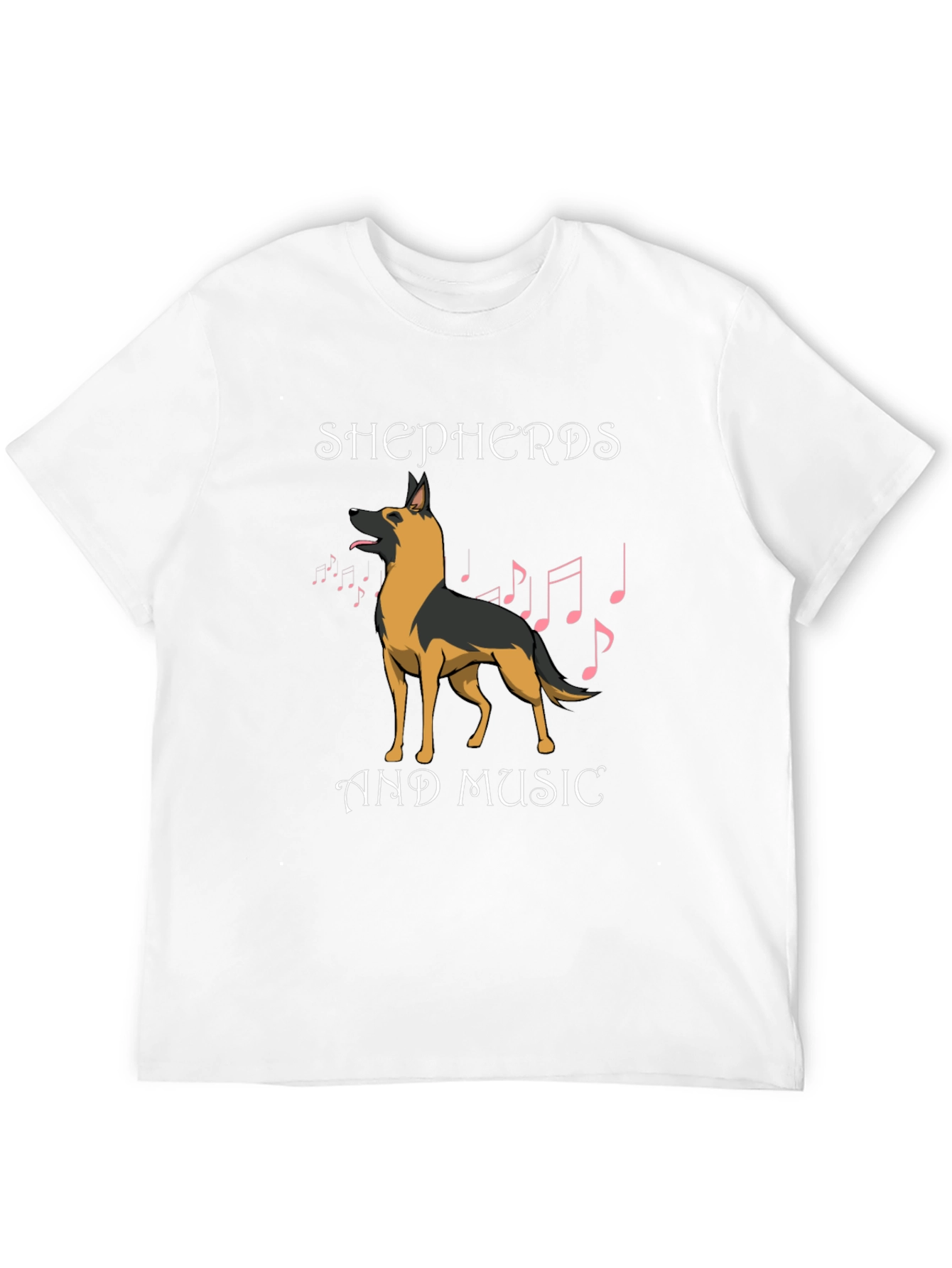 Shepherds and Music T-Shirt - Dog Lover Tee