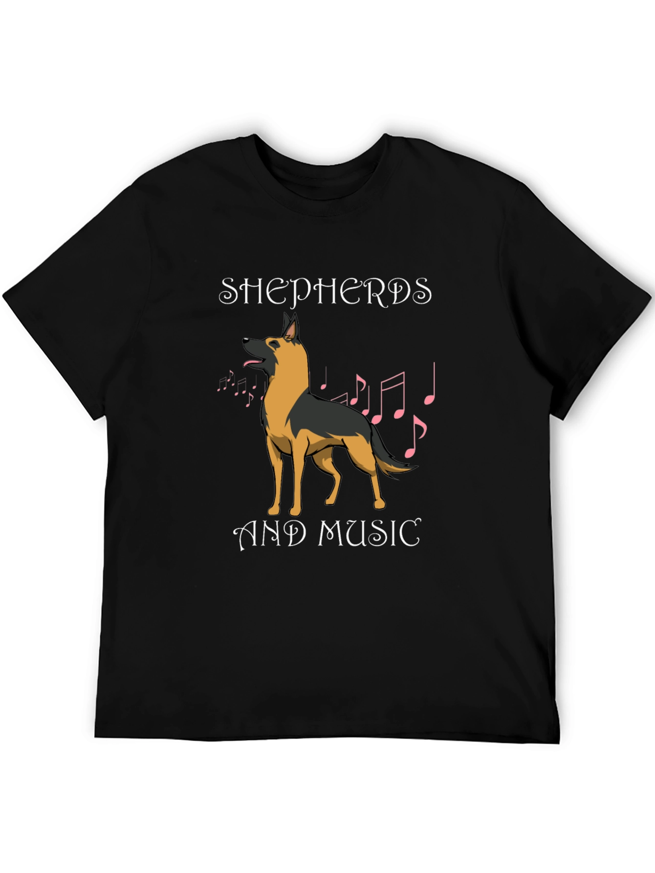 Shepherds and Music T-Shirt - Dog Lover Tee