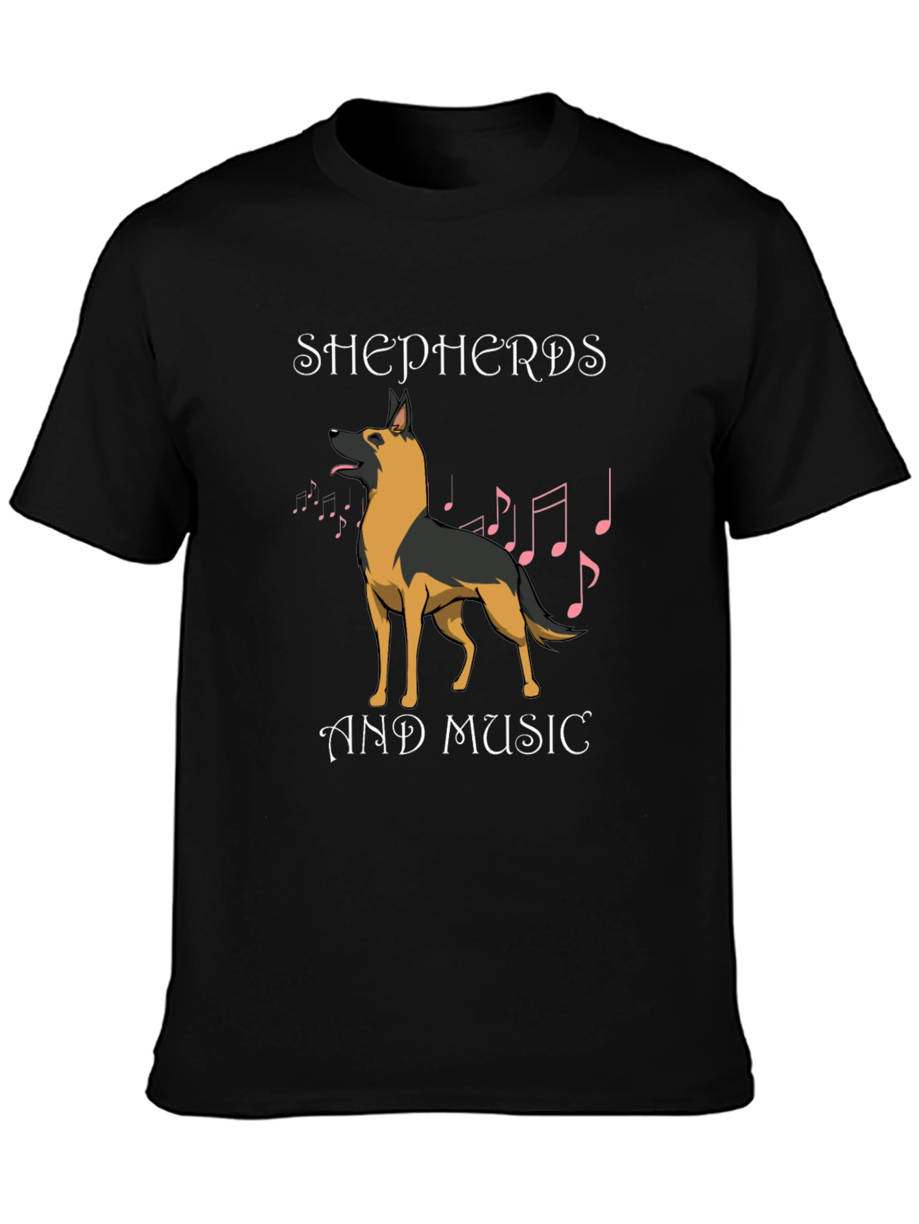 Shepherds and Music T-Shirt - Dog Lover Tee