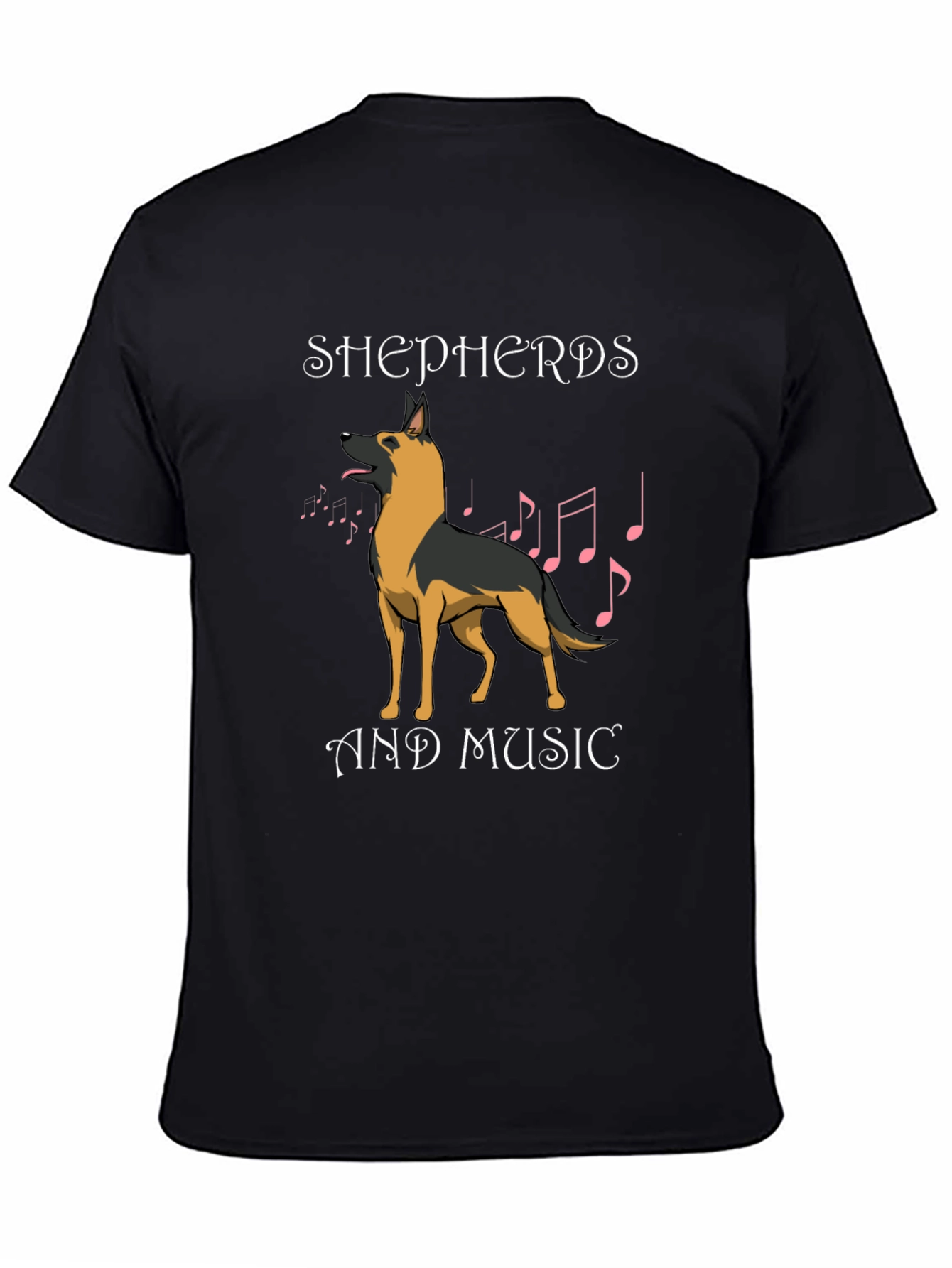Shepherds and Music T-Shirt - Dog Lover Tee