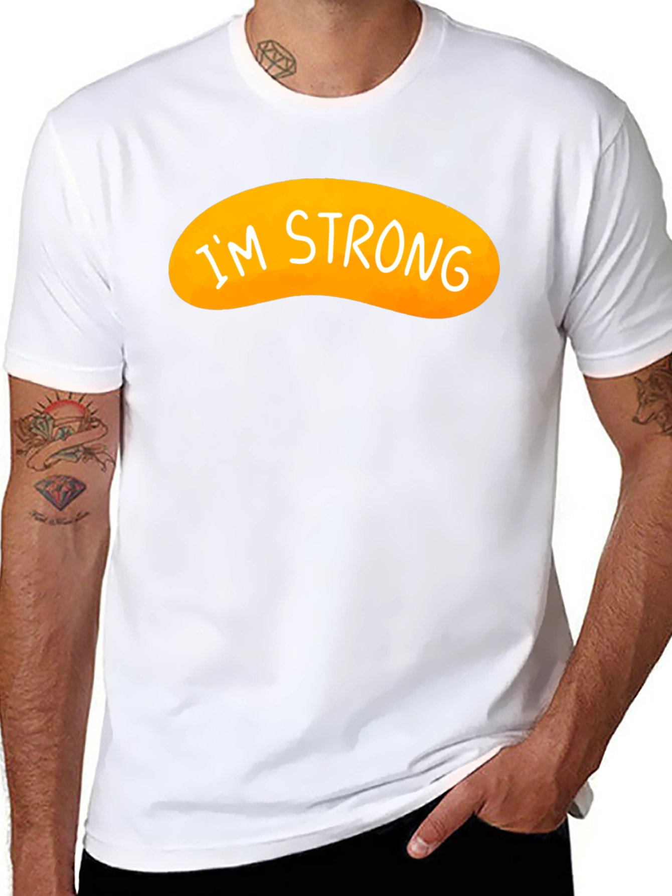 Im Strong Graphic Tee - Black Cotton Blend