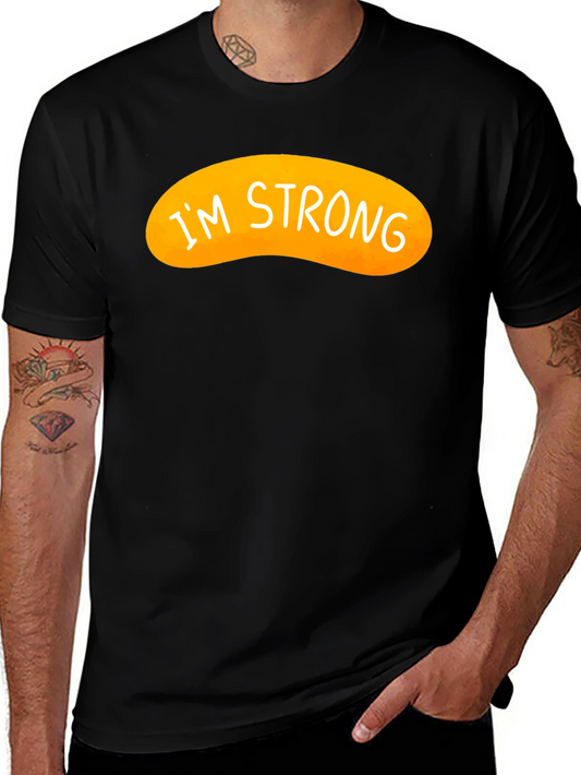 Im Strong Graphic Tee - Black Cotton Blend