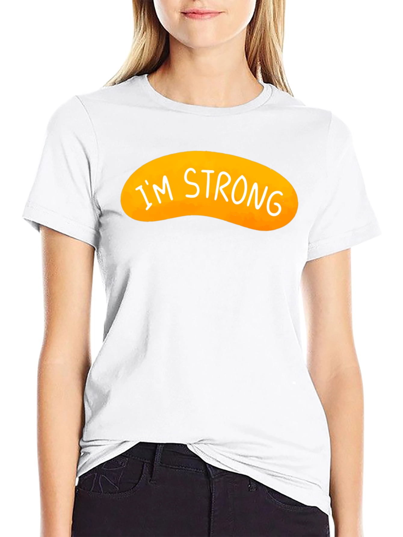 Im Strong Graphic Tee - Black Cotton Blend