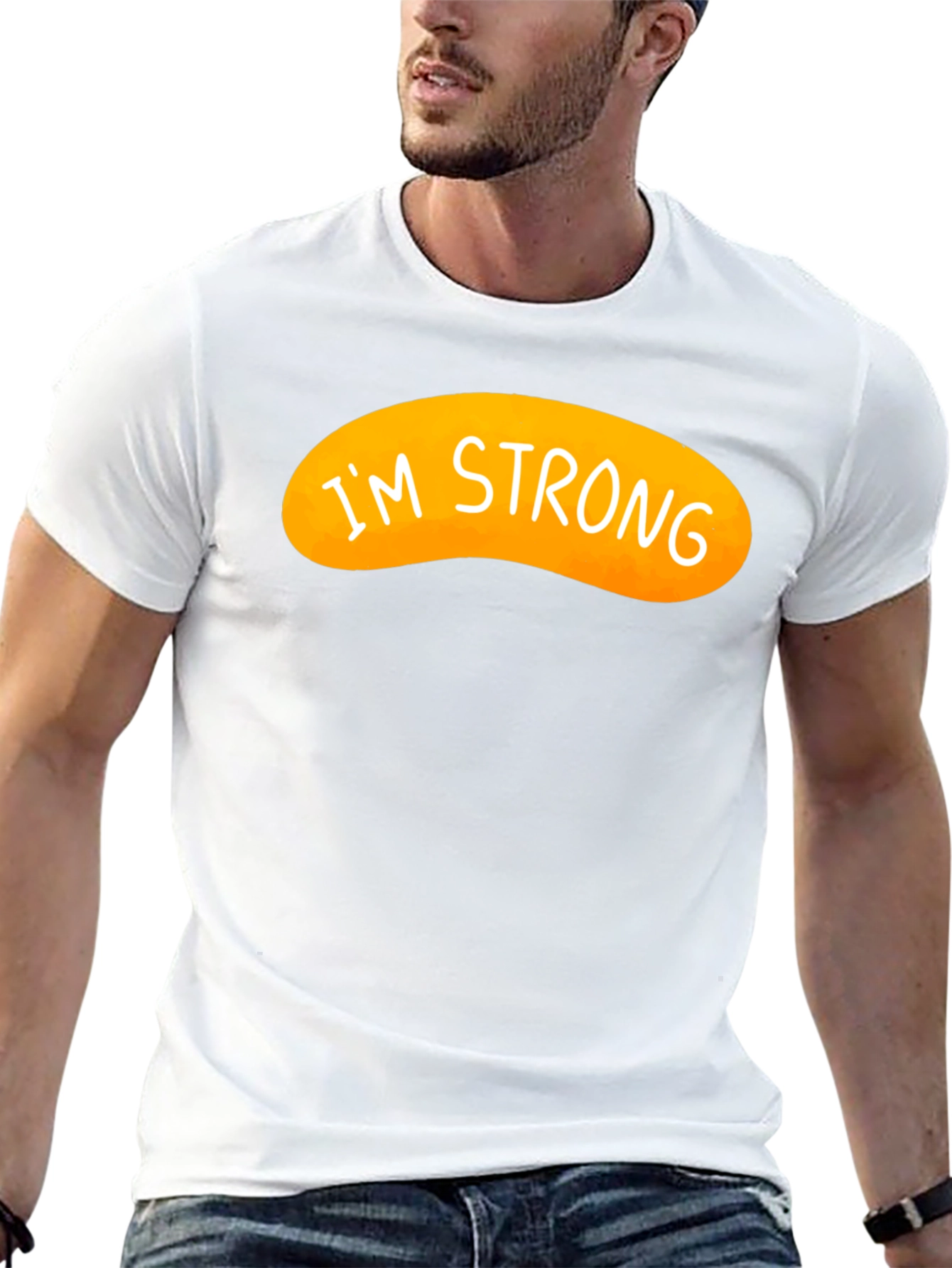 Im Strong Graphic Tee - Black Cotton Blend