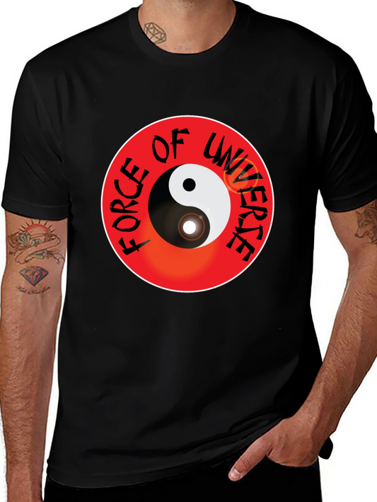 Yin Yang Force of Universe Black T-Shirt