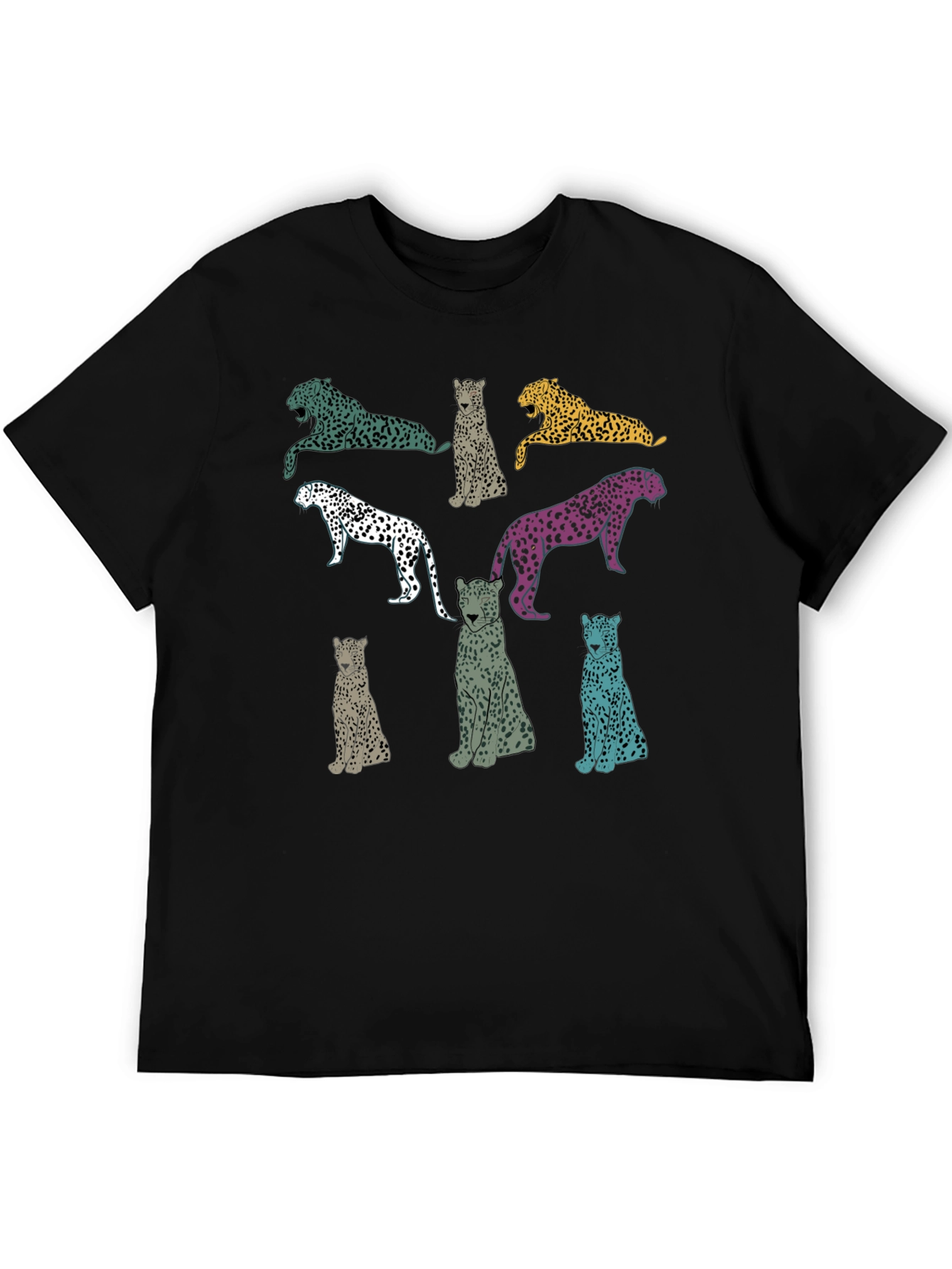 Leopard Print Graphic Tee - Unique Design