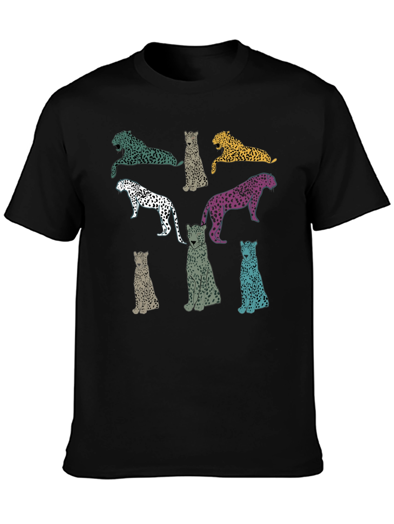 Leopard Print Graphic Tee - Unique Design