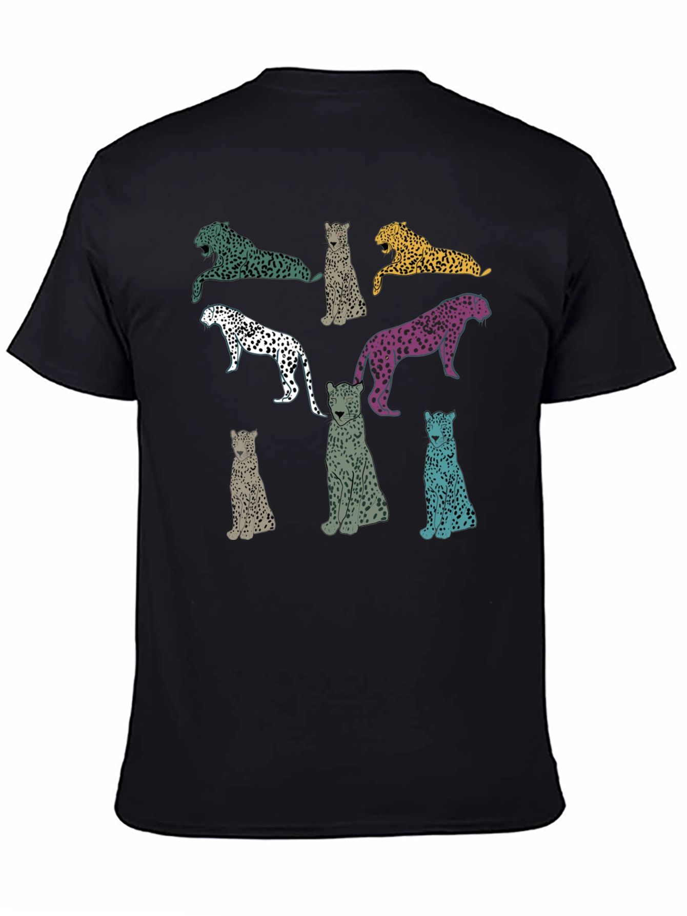 Leopard Print Graphic Tee - Unique Design