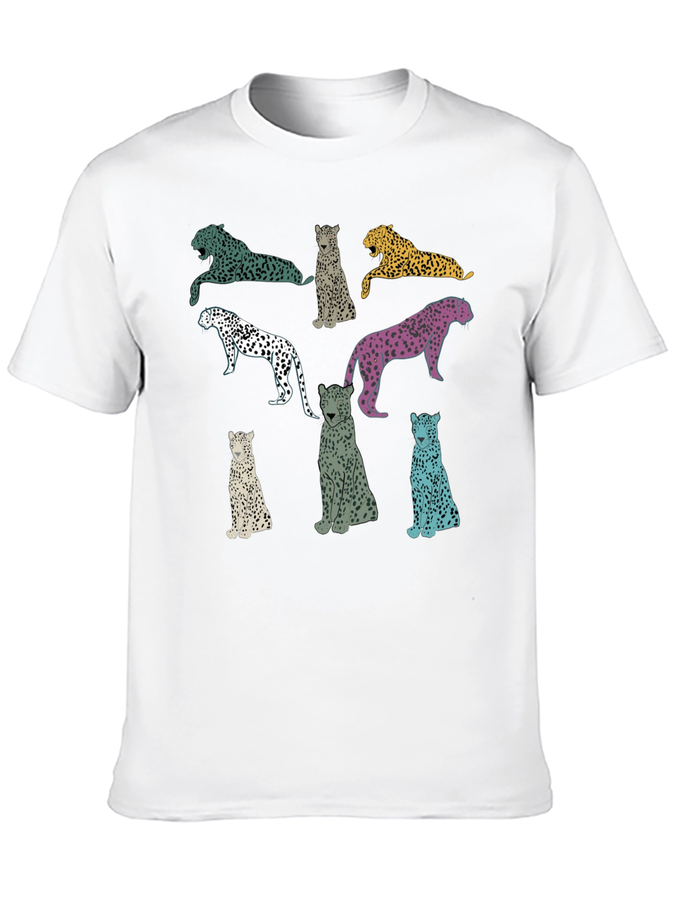 Leopard Print Graphic Tee - Unique Design