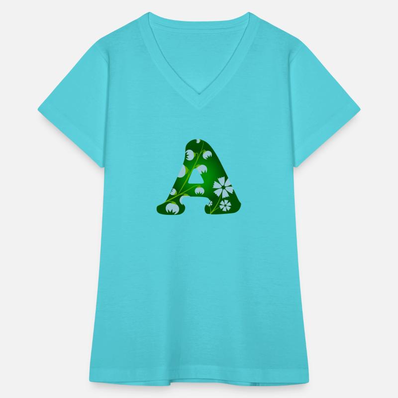 Monogram with capital letter A and bellflowers