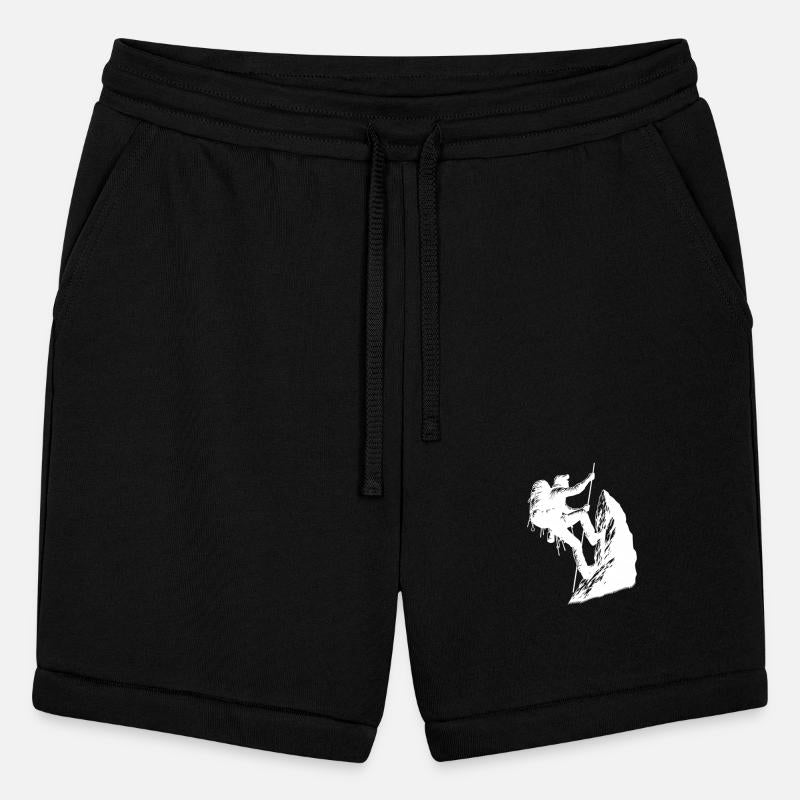 Mountaineer Climbing On A Rope Mountain Summit