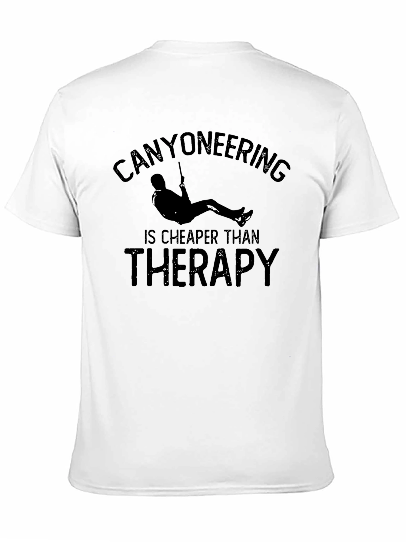 Canyoneering Cheaper Than Therapy Black T-Shirt