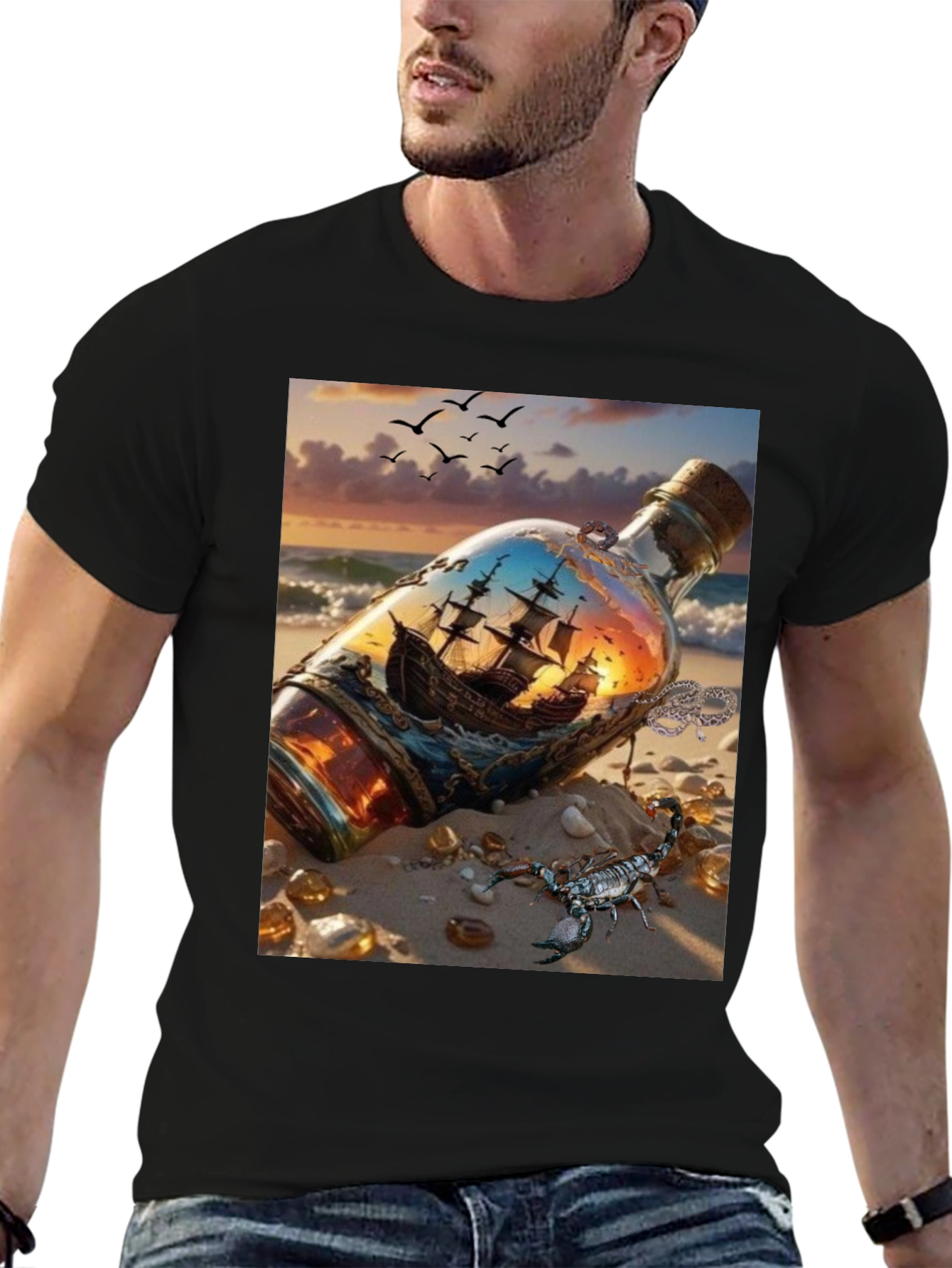 Ship in a Bottle Graphic Tee