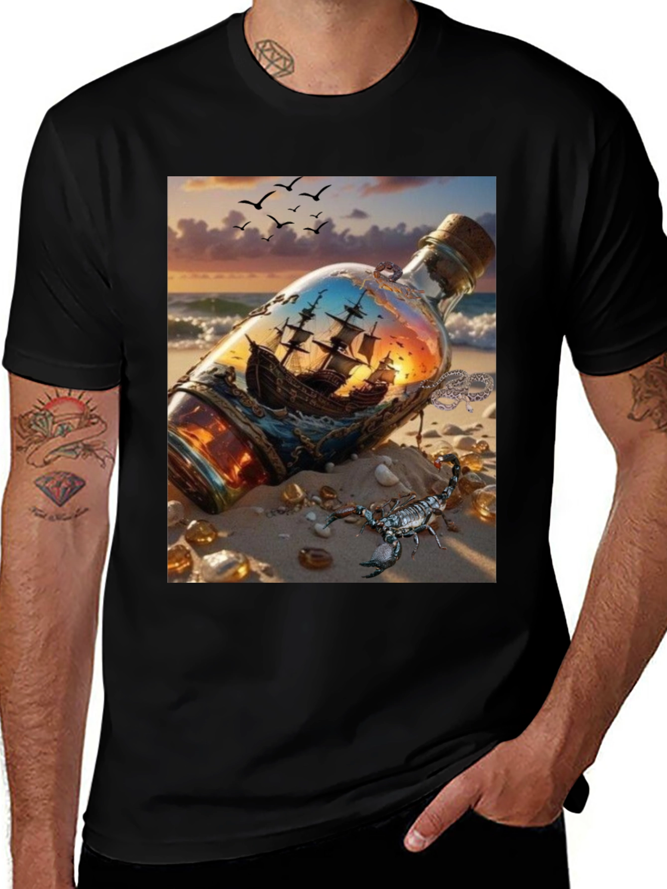 Ship in a Bottle Graphic Tee