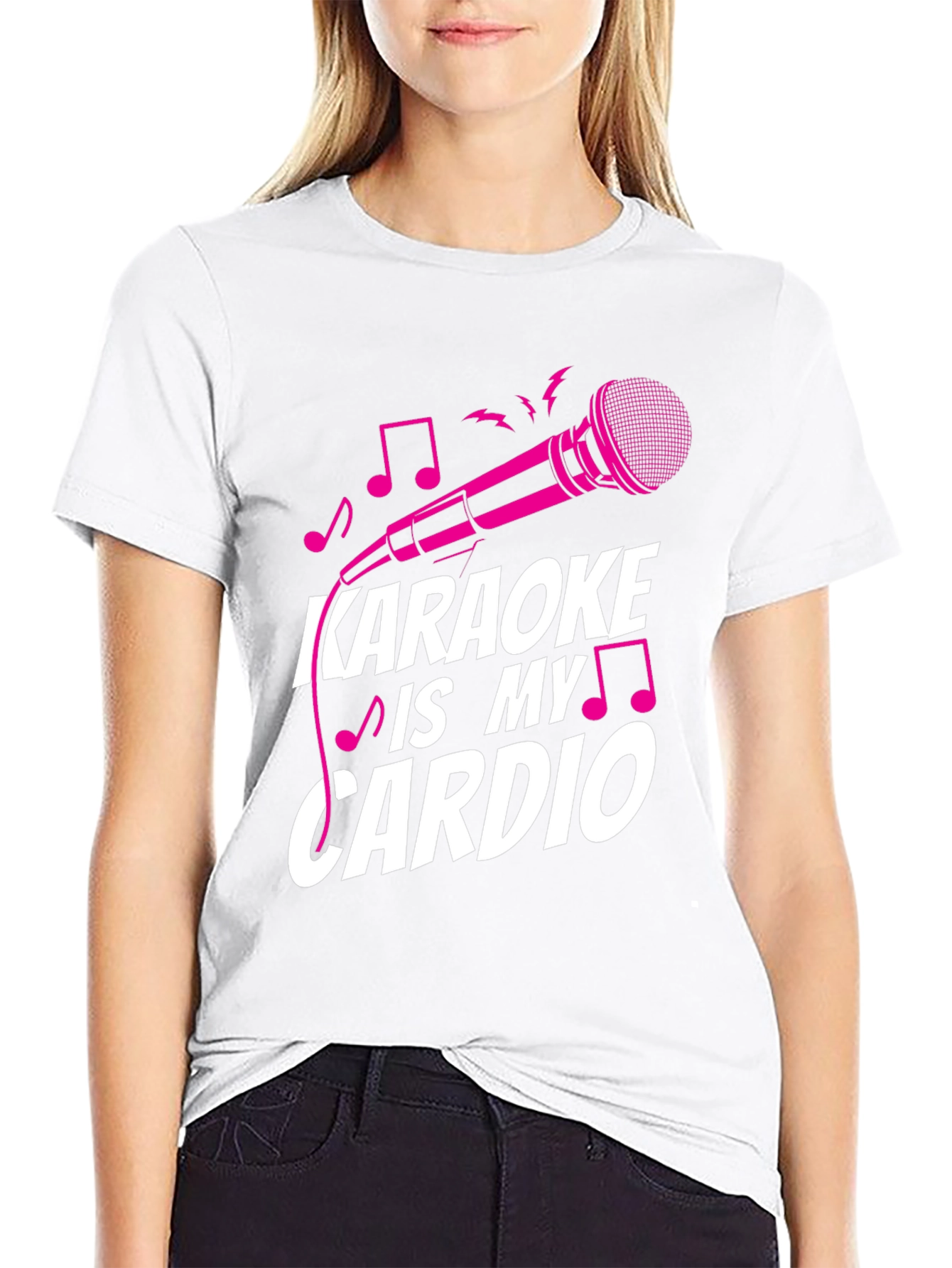 Karaoke is My Cardio T-Shirt - Black Cotton Tee