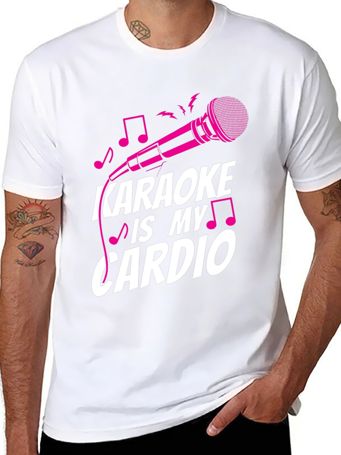 Karaoke is My Cardio T-Shirt - Black Cotton Tee