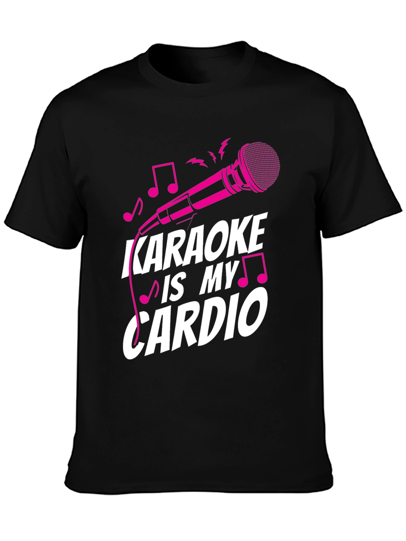 Karaoke is My Cardio T-Shirt - Black Cotton Tee