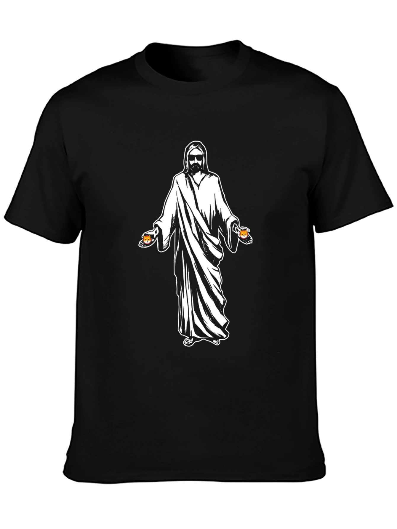 Cool Jesus Beer Graphic Black T-Shirt