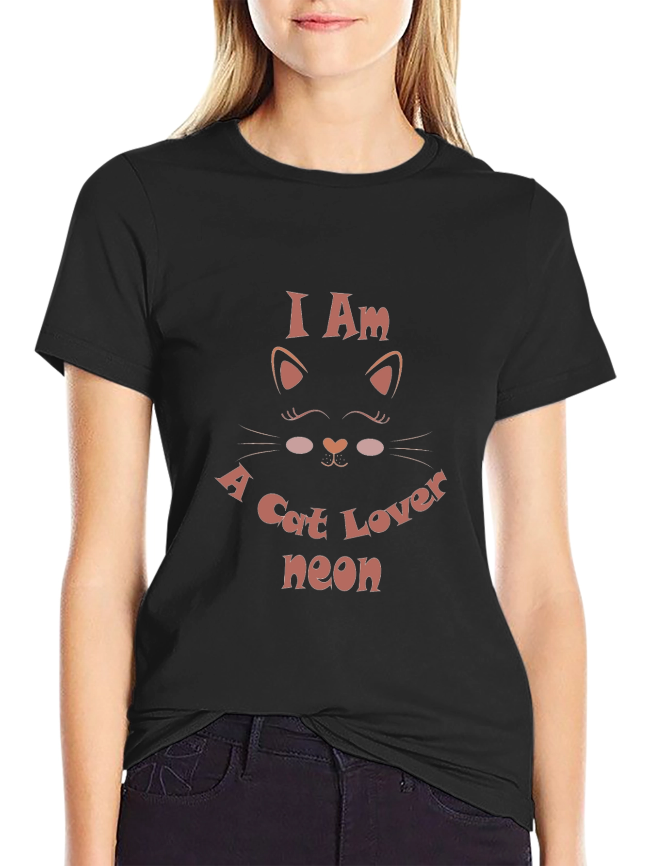 I am a Cat Lover Black Tee