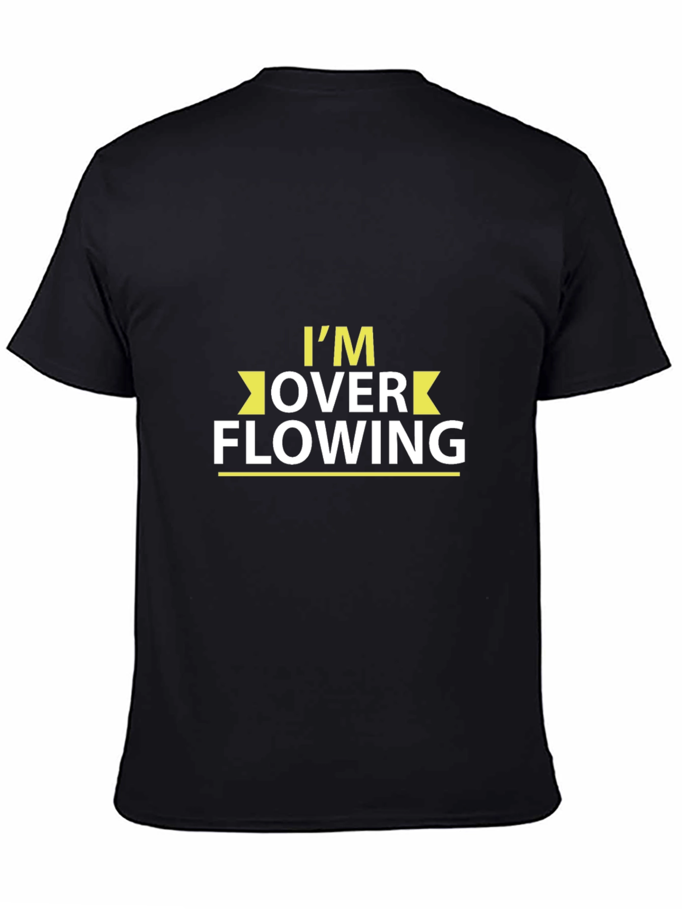 Overflowing Tee: Black Cotton Blend T-Shirt