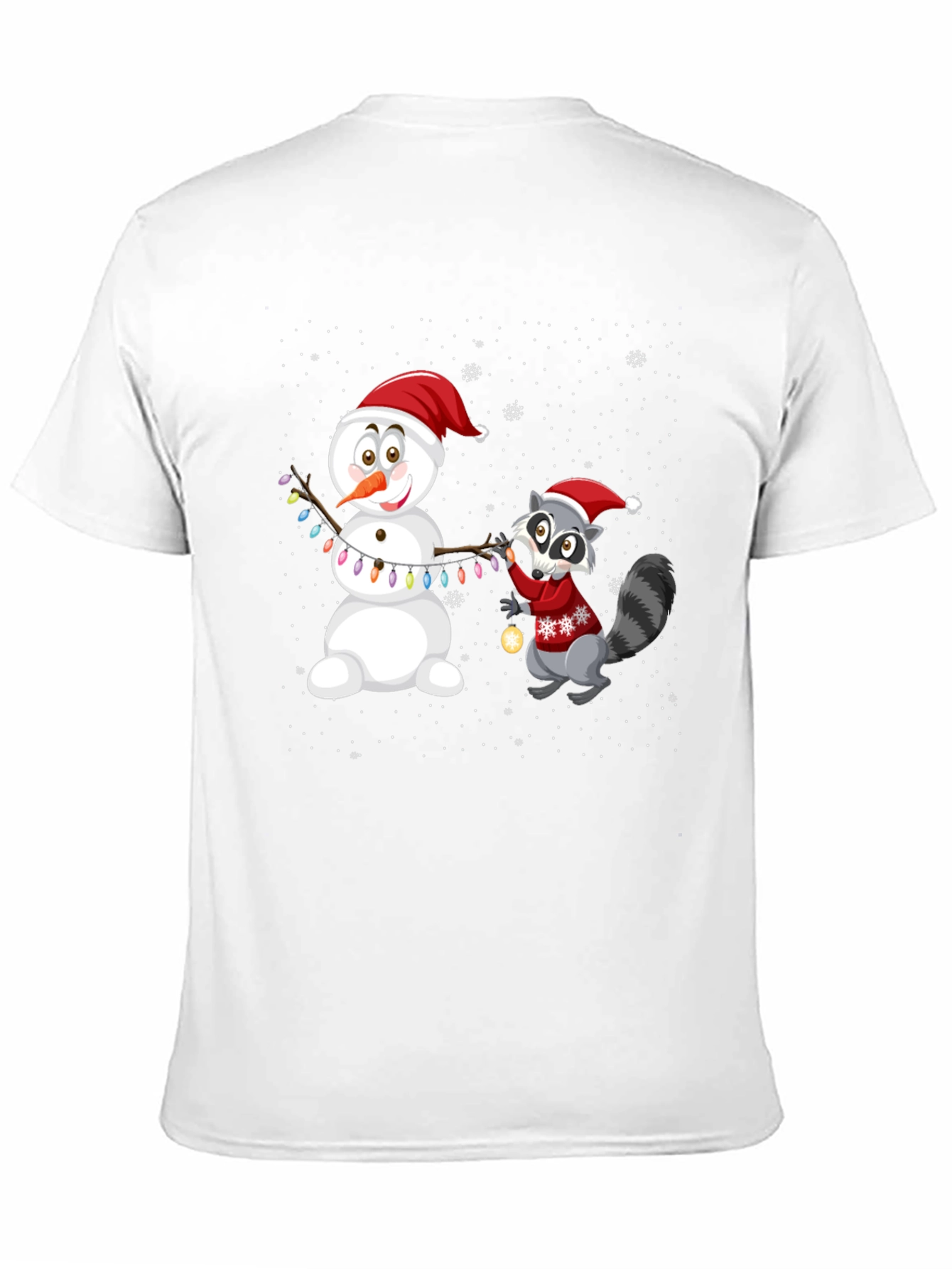 Holiday Snowman & Raccoon Graphic Tee