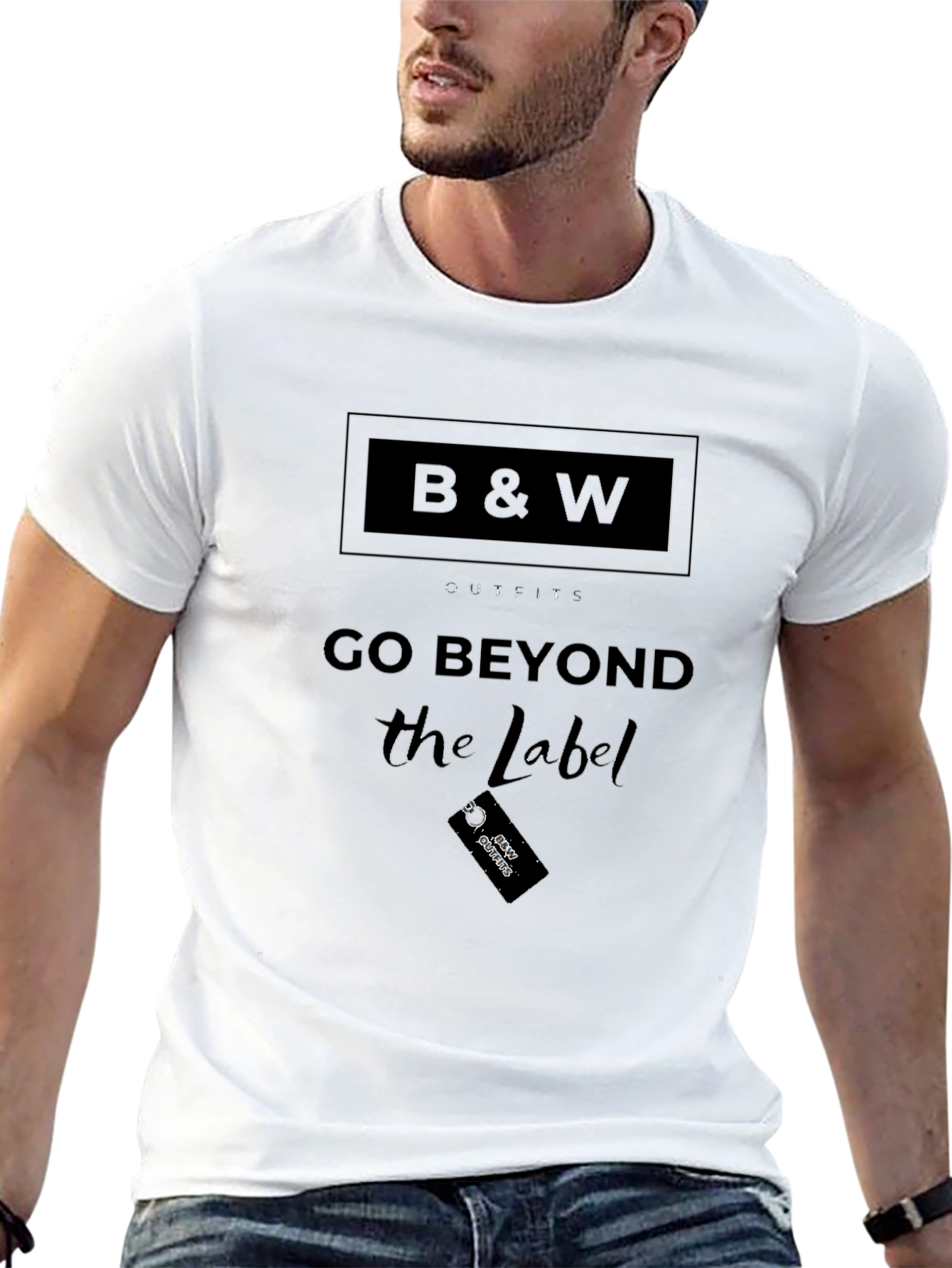 B & W Go Beyond the Label Black T-Shirt