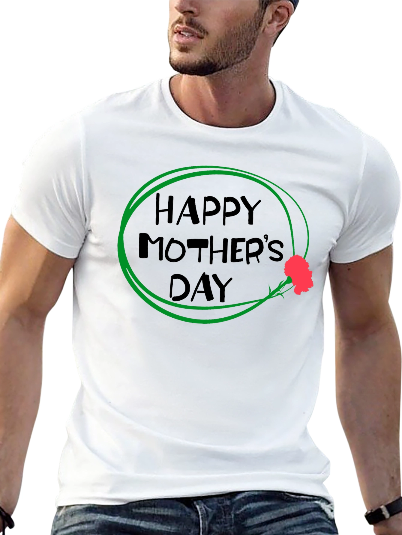Happy Mothers Day T-Shirt - Black