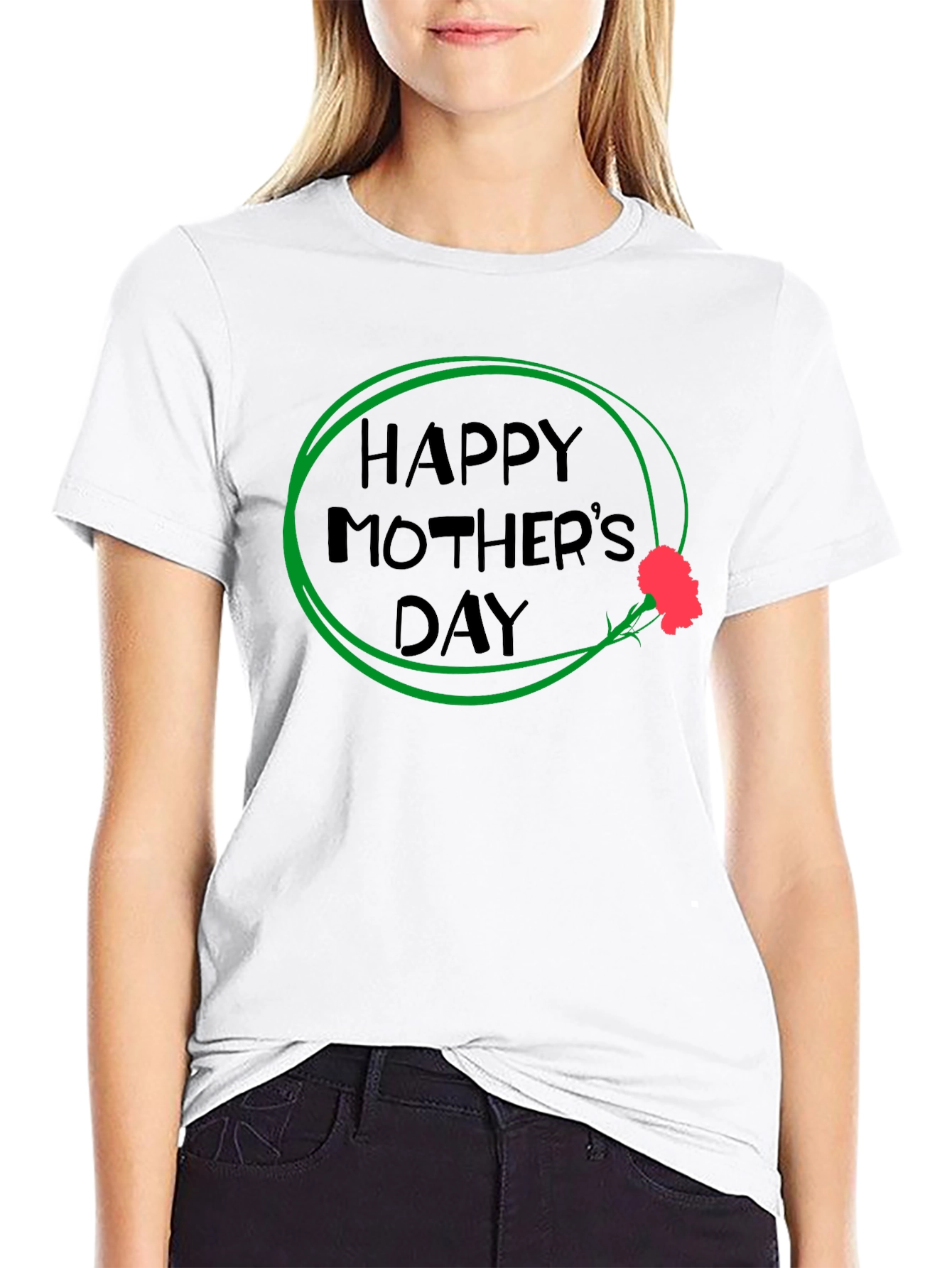 Happy Mothers Day T-Shirt - Black