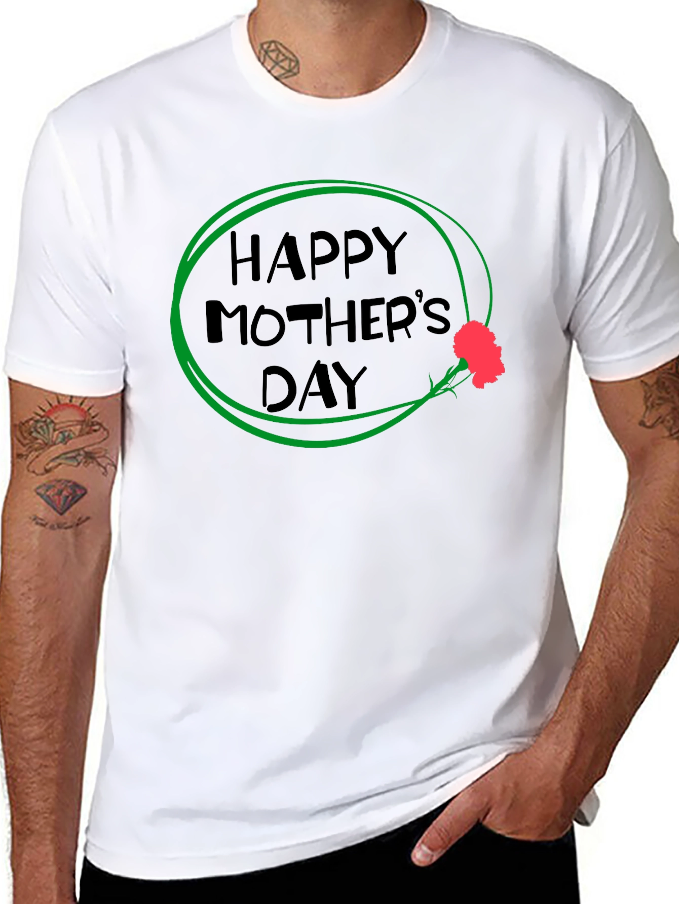 Happy Mothers Day T-Shirt - Black