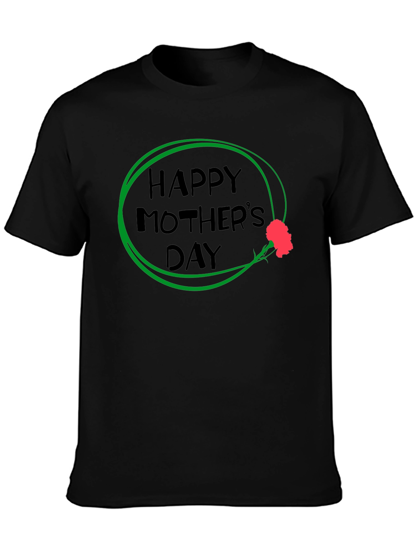 Happy Mothers Day T-Shirt - Black