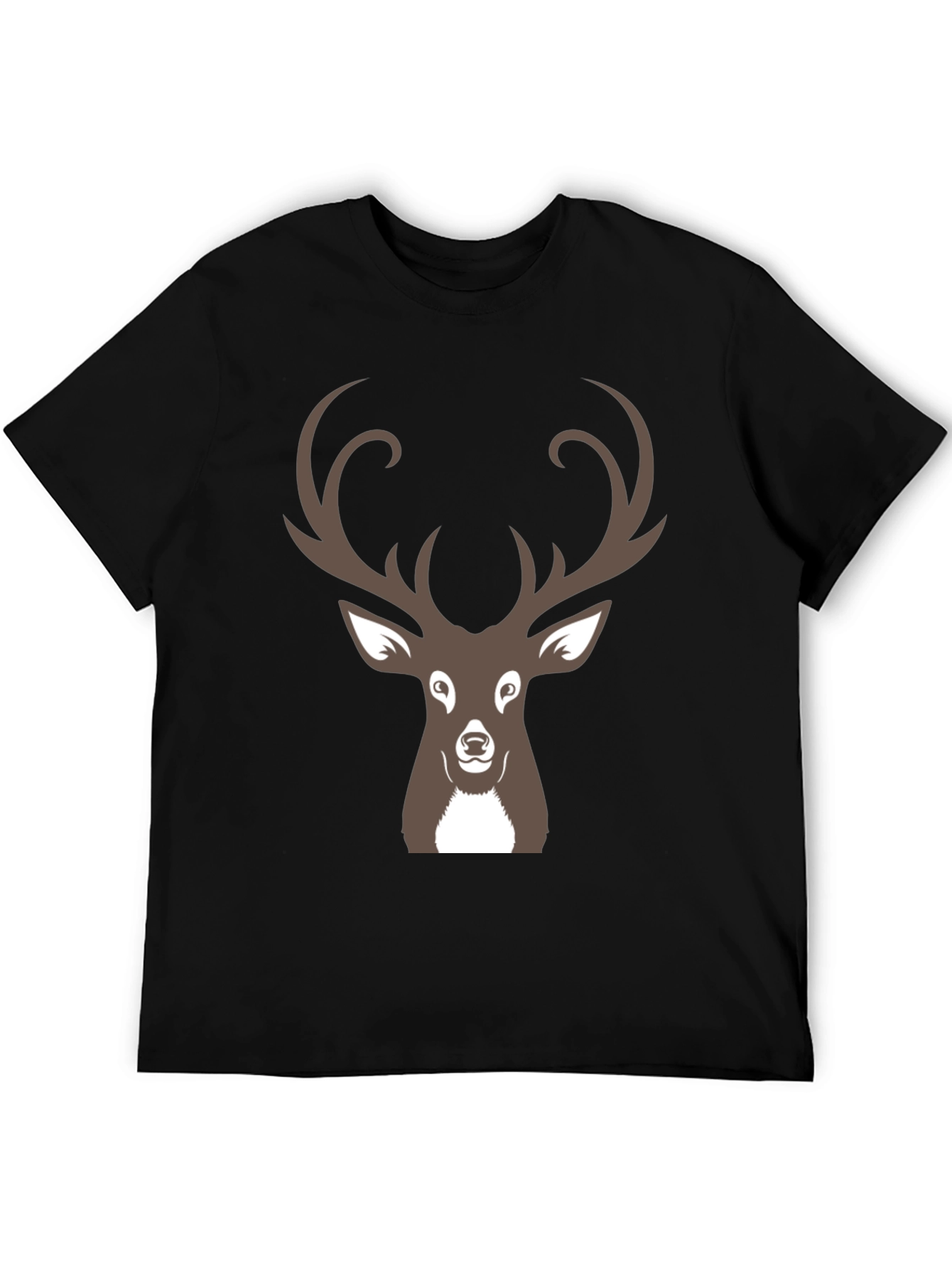 Deer Graphic Black T-Shirt
