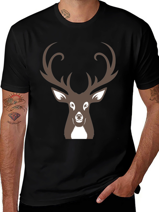 Deer Graphic Black T-Shirt