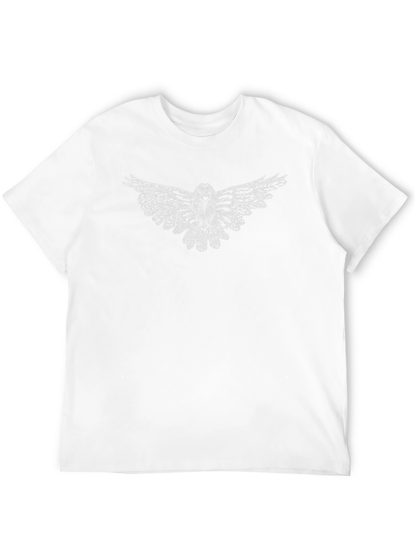 Black T-Shirt with Graphic Bird Design