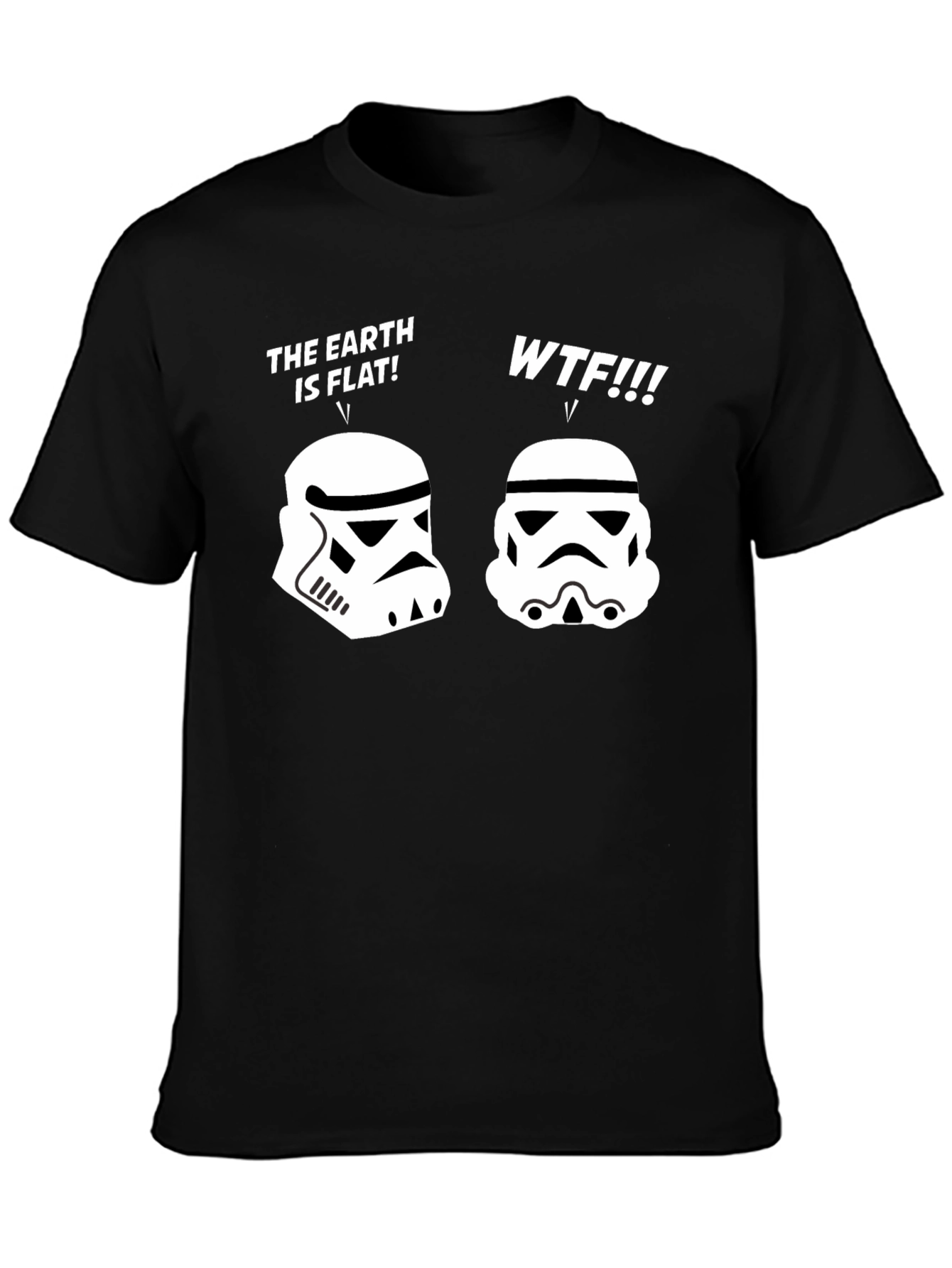 Flat Earth Stormtrooper Humor Tee
