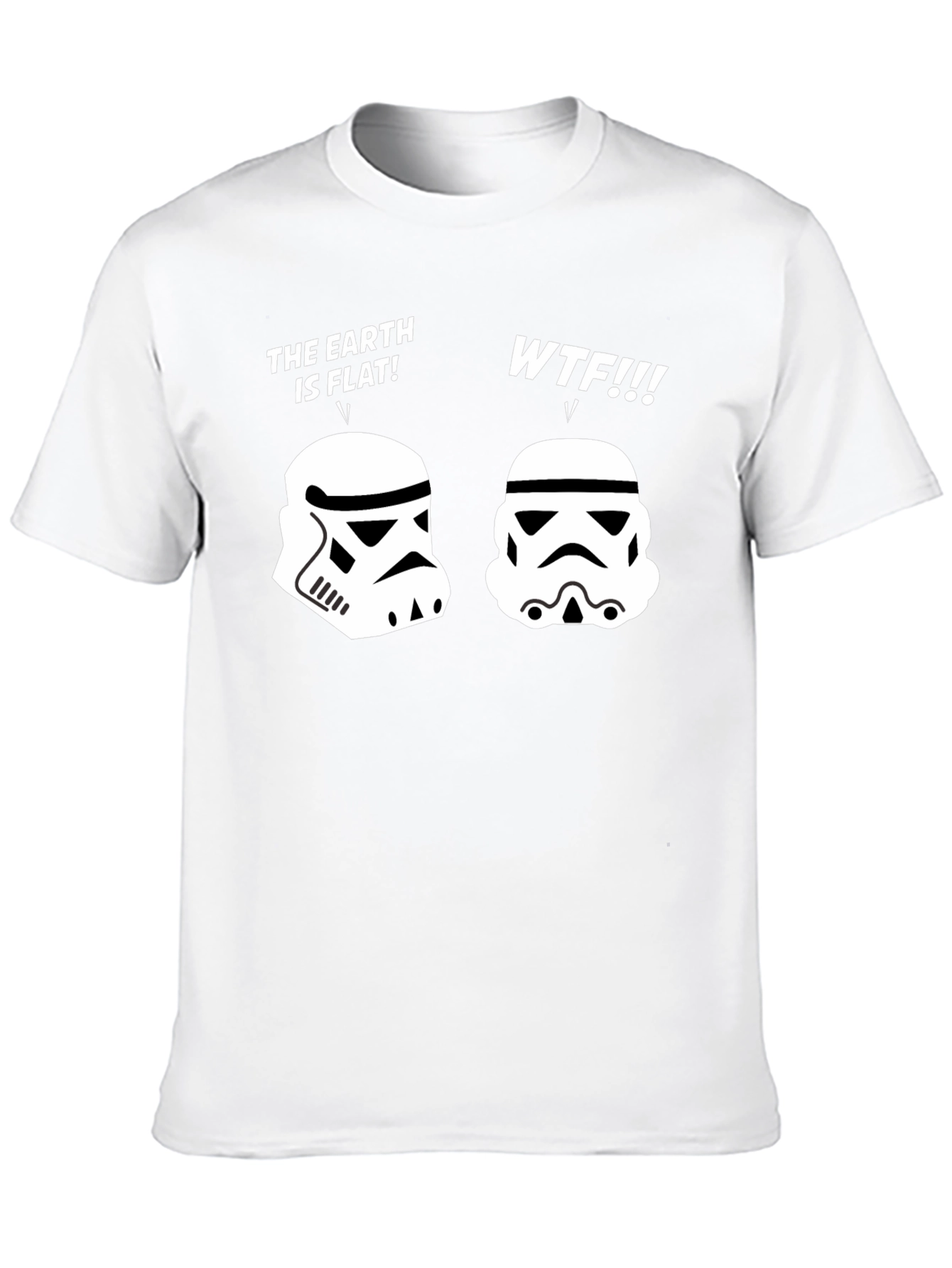 Flat Earth Stormtrooper Humor Tee