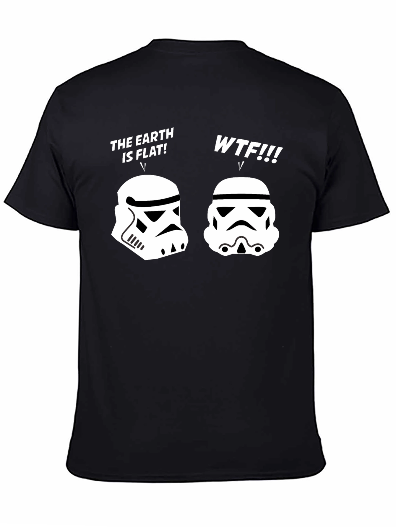 Flat Earth Stormtrooper Humor Tee