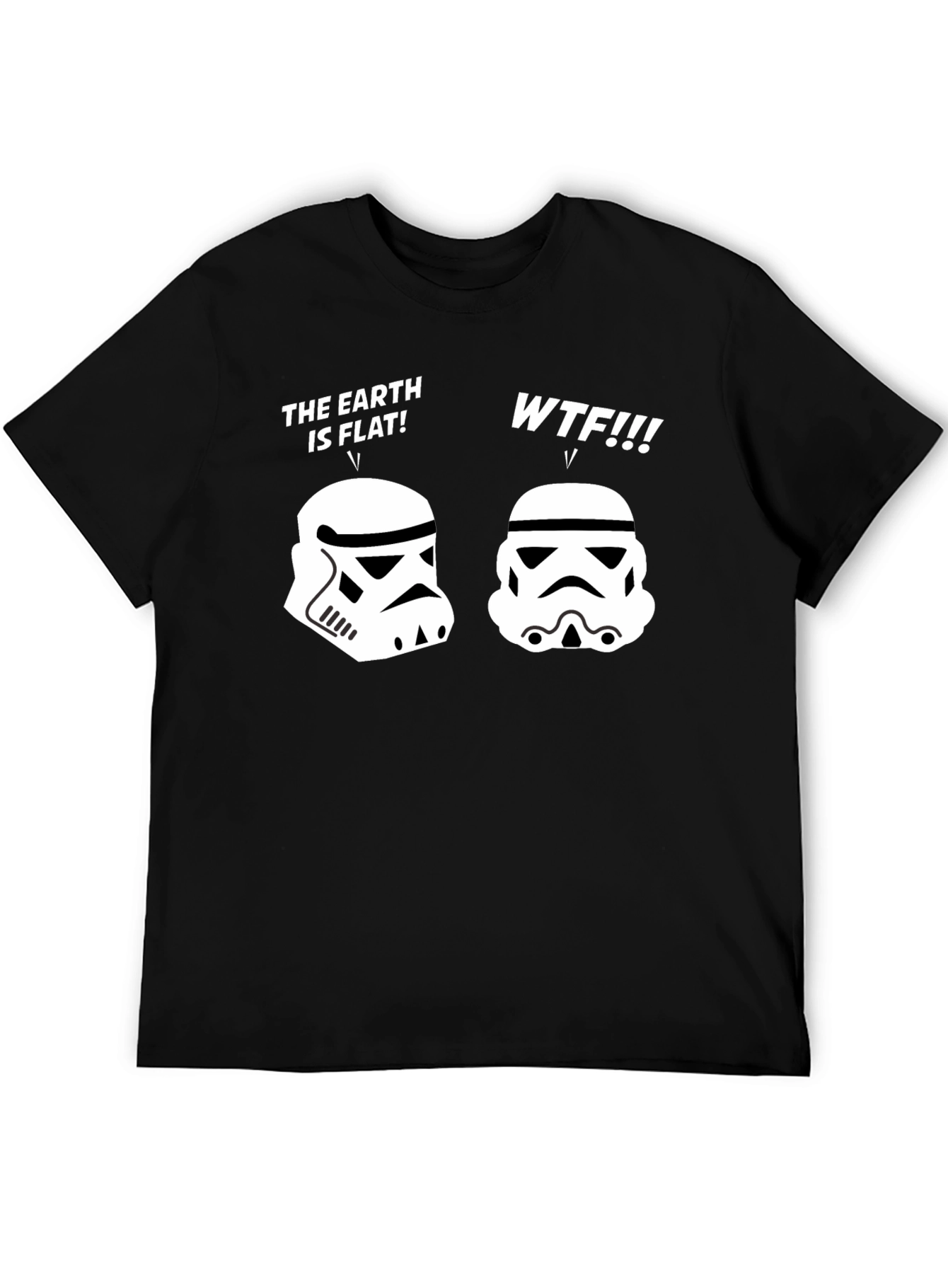 Flat Earth Stormtrooper Humor Tee