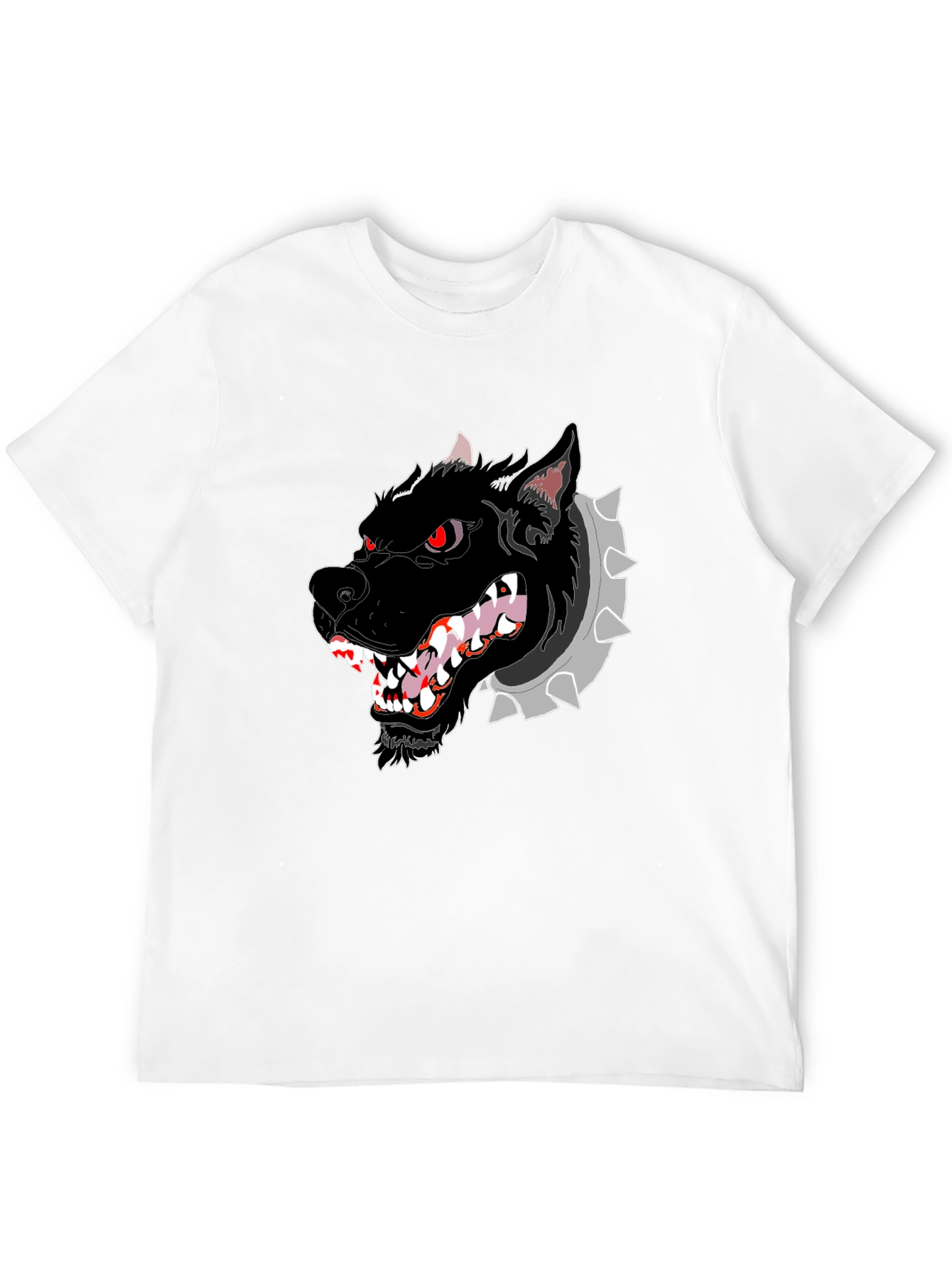 Mens Black T-Shirt with Graphic Dog