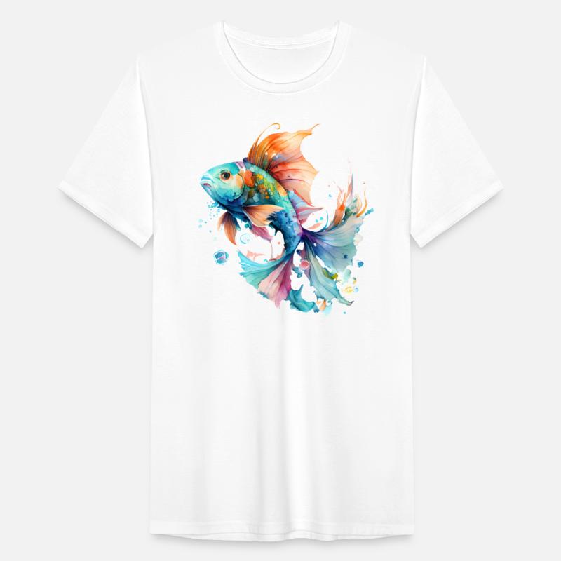 Multicolor Dynamic Illustration of Fish in Water