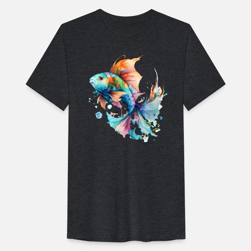 Multicolor Dynamic Illustration of Fish in Water