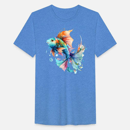 Multicolor Dynamic Illustration of Fish in Water
