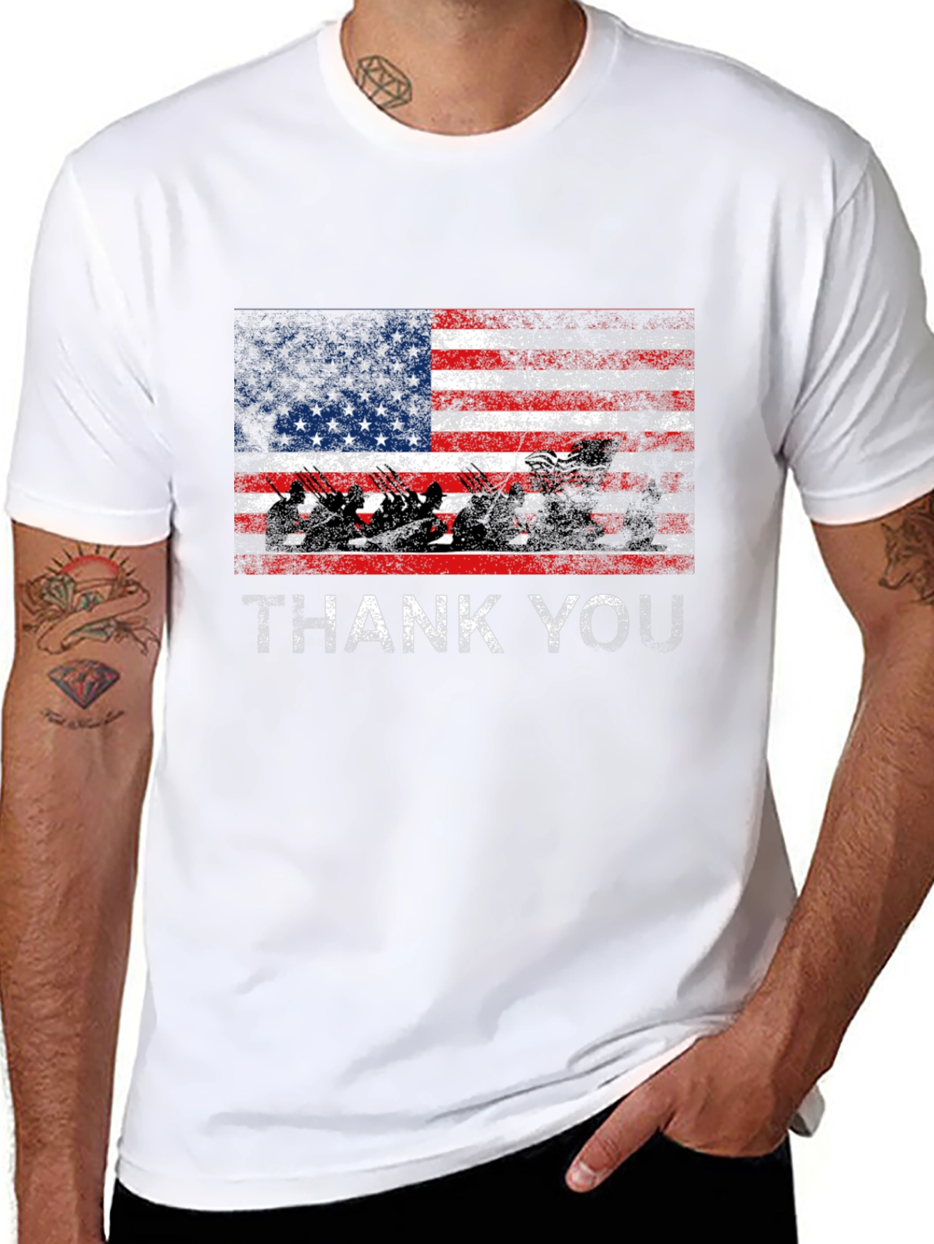 Patriotic Thank You Graphic Tee