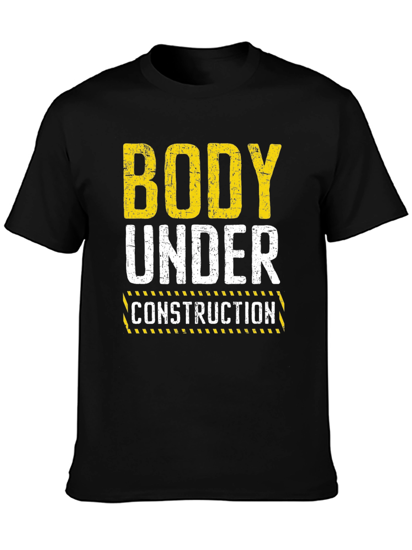 Body Under Construction Graphic T-Shirt - Black