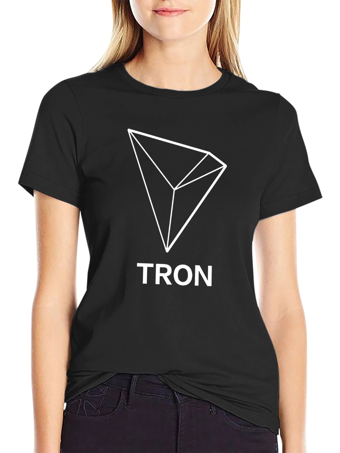Tron Crypto T-Shirt - Stylish Geometric Design