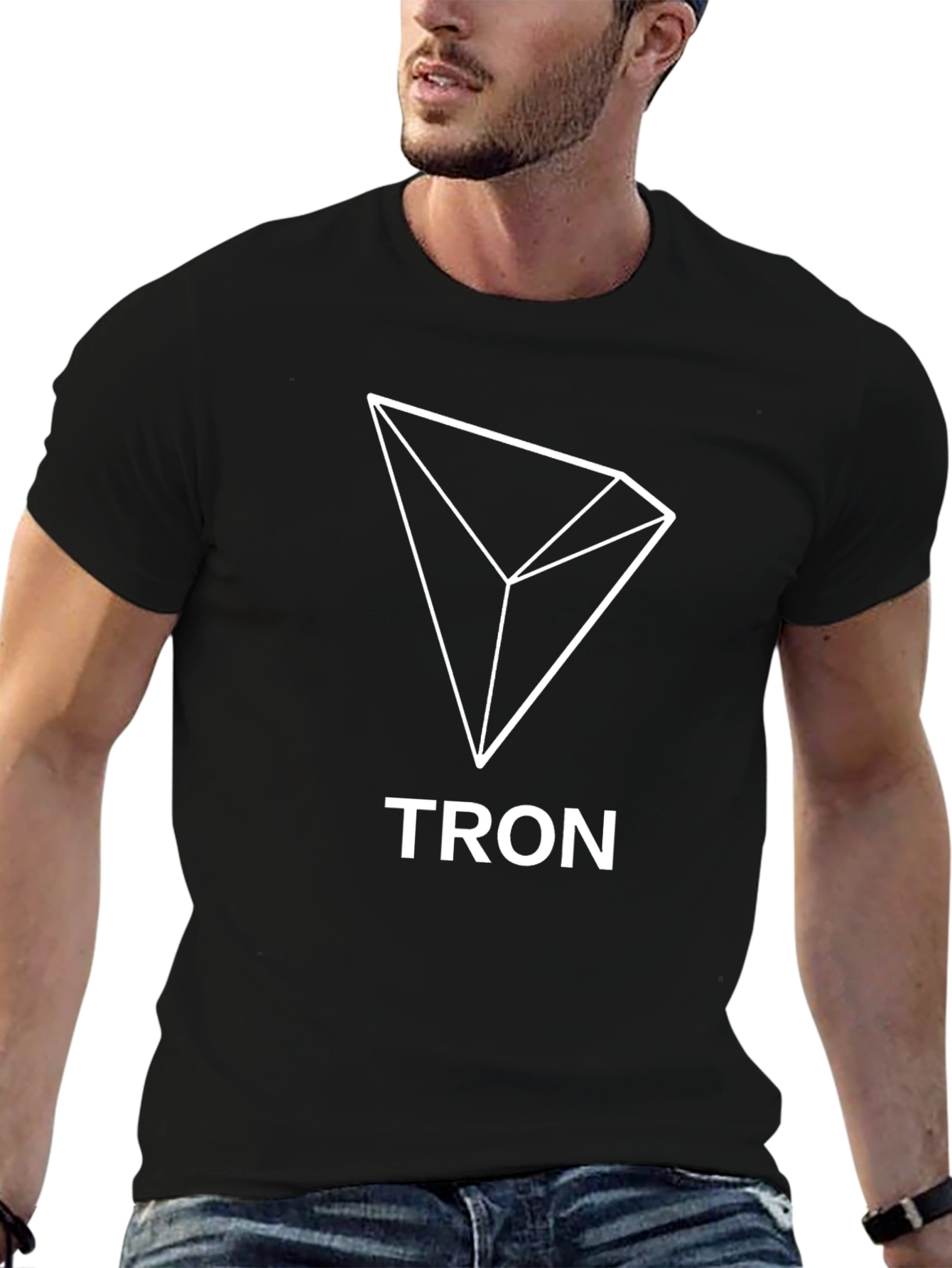 Tron Crypto T-Shirt - Stylish Geometric Design
