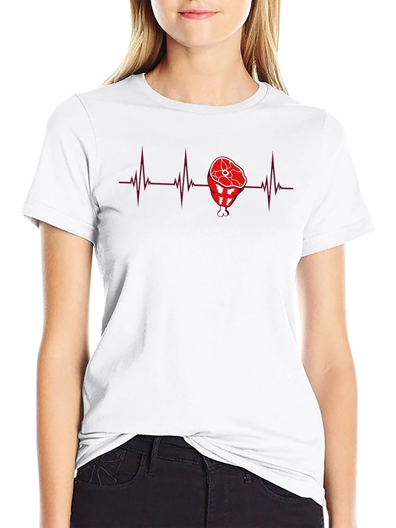 Meat Lover Heartbeat T-Shirt - Funny Graphic Tee