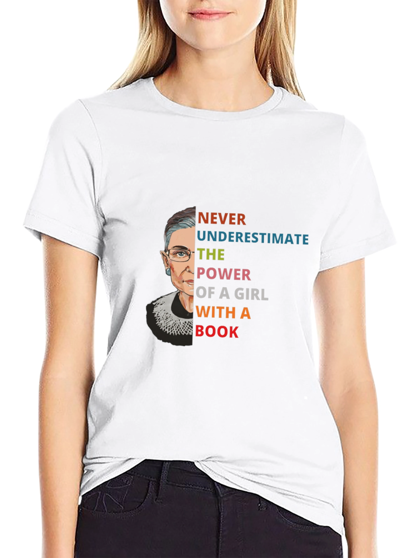 RBG Power of a Girl with a Book T-Shirt